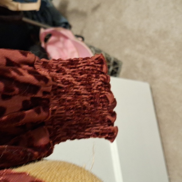 Beautiful For FALL🍁🍂🍁🍂Very Pretty Velvet Like Blouse - Picture 4 of 4